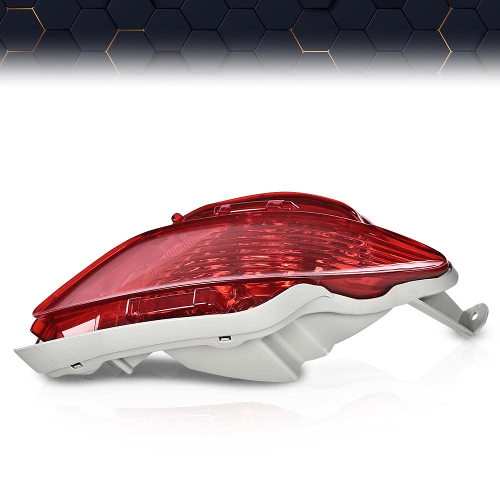 PIT66 RED Rear Bumper Brake Light Compatible with 2010-2015 Lexus RX270 RX350 RX450H Rear Bumper Left Driver Side Brake Lamp Halogen