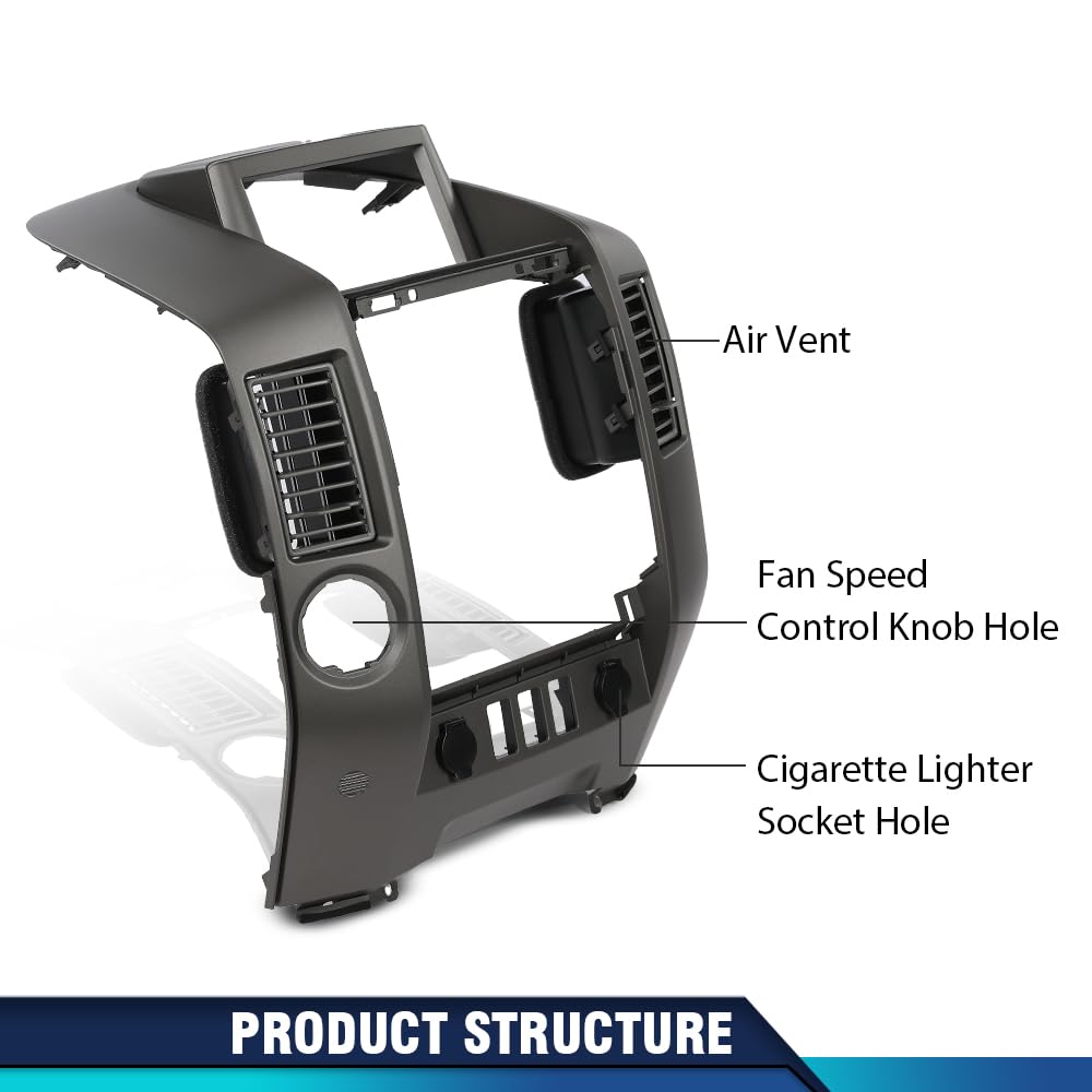 PIT66 Center Dash Bezel Panel Fit Nissan Titan SE XE Armada SE 2004-2006