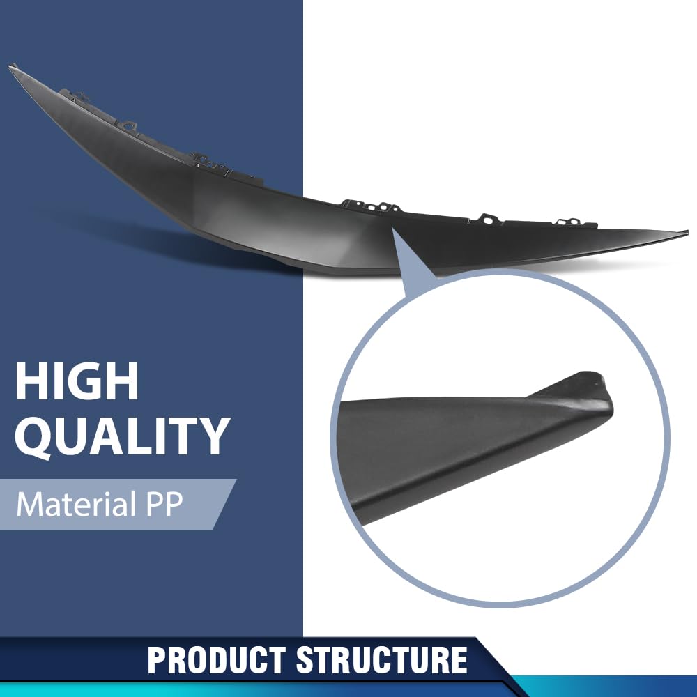 PIT66 Front Bumper Upper Grille Cover Trim, Black
