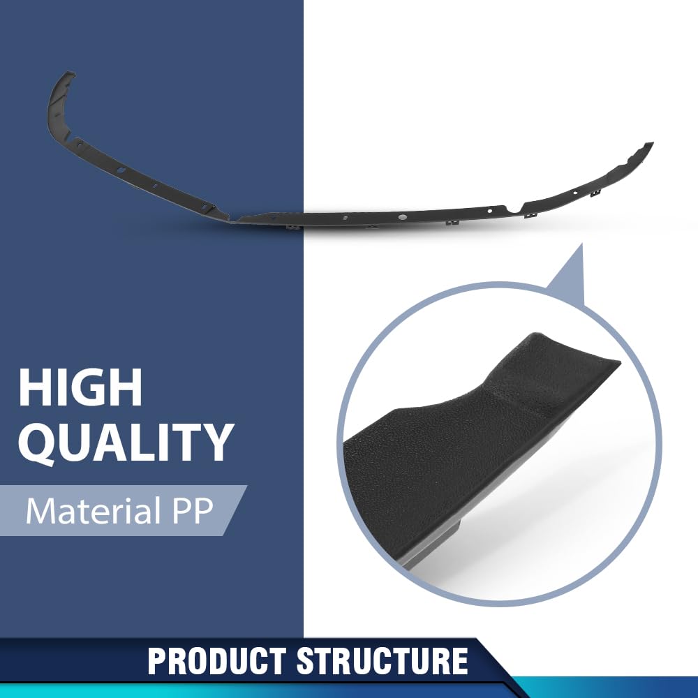 PIT66 Front Bumper Grille Molding Strip 2PCS Compatible with Chevy Malibu 2016-2021 23478391, 23478390, GM1046122, GM1047122 Black