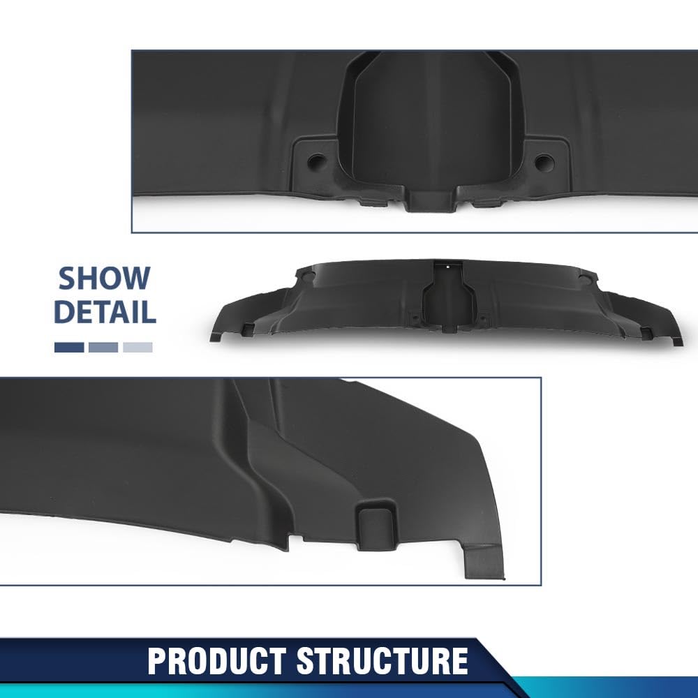 PIT66 Upper Radiator Support Cover Direct Replacement Compatible with Audi A6 2012-2015 4G0807081 Black PP