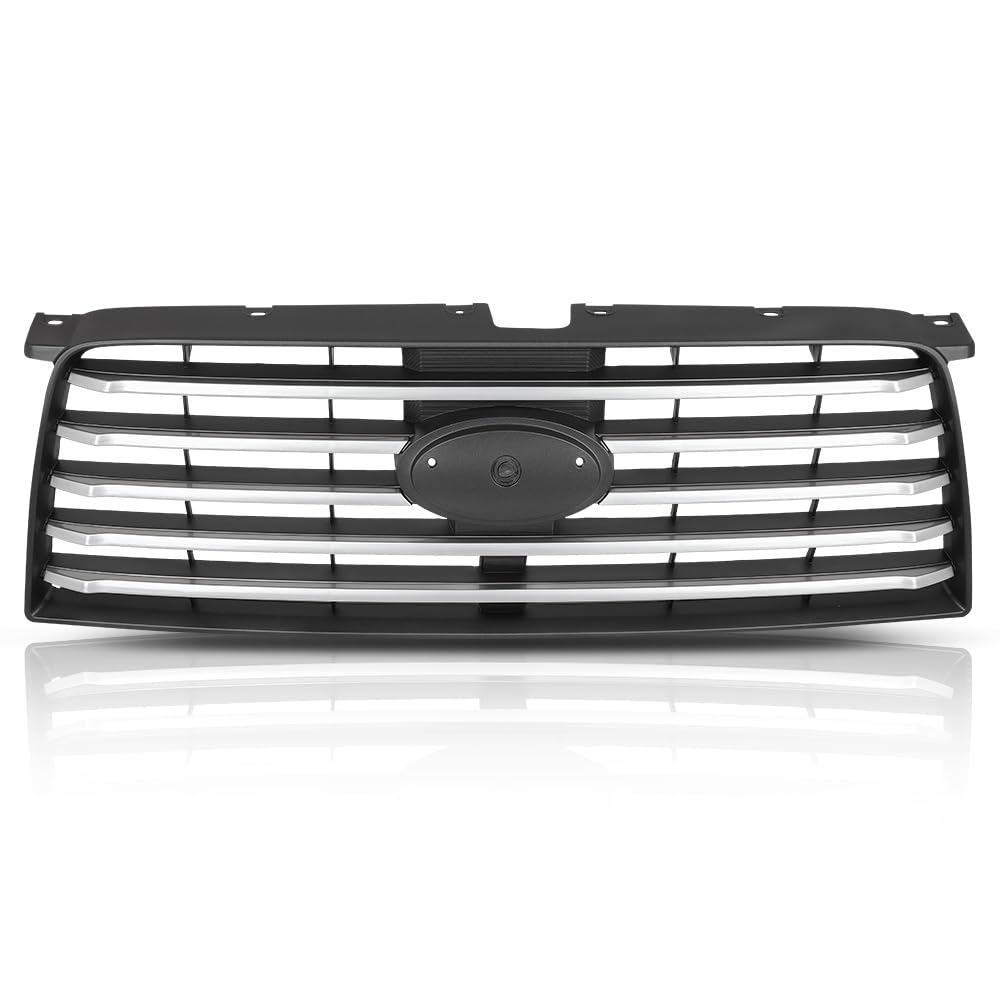 PIT66 Front Bumper Grill Grille Fit Subaru Forester 2006-2008 Gray & Sliver
