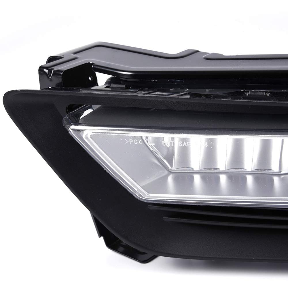 PIT66 Front Fog Light Compatible with Honda Accord Sedan 2013 2014 2015 Left & Right Side Fog Lamps w/Bulbs 33900T2AA01 Clear Lens