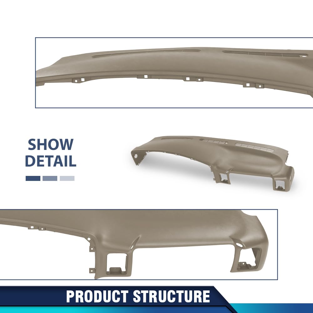 PIT66 Light Tan Dash Cover Fit Chevy Silverado GMC Sierra 1500 1999‑2006