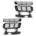 PIT66 Front Bumper Grille Grill Insert Compatible with 2013 2014 2015 2016 2017 Land Rover Range Rover LR046709 Black