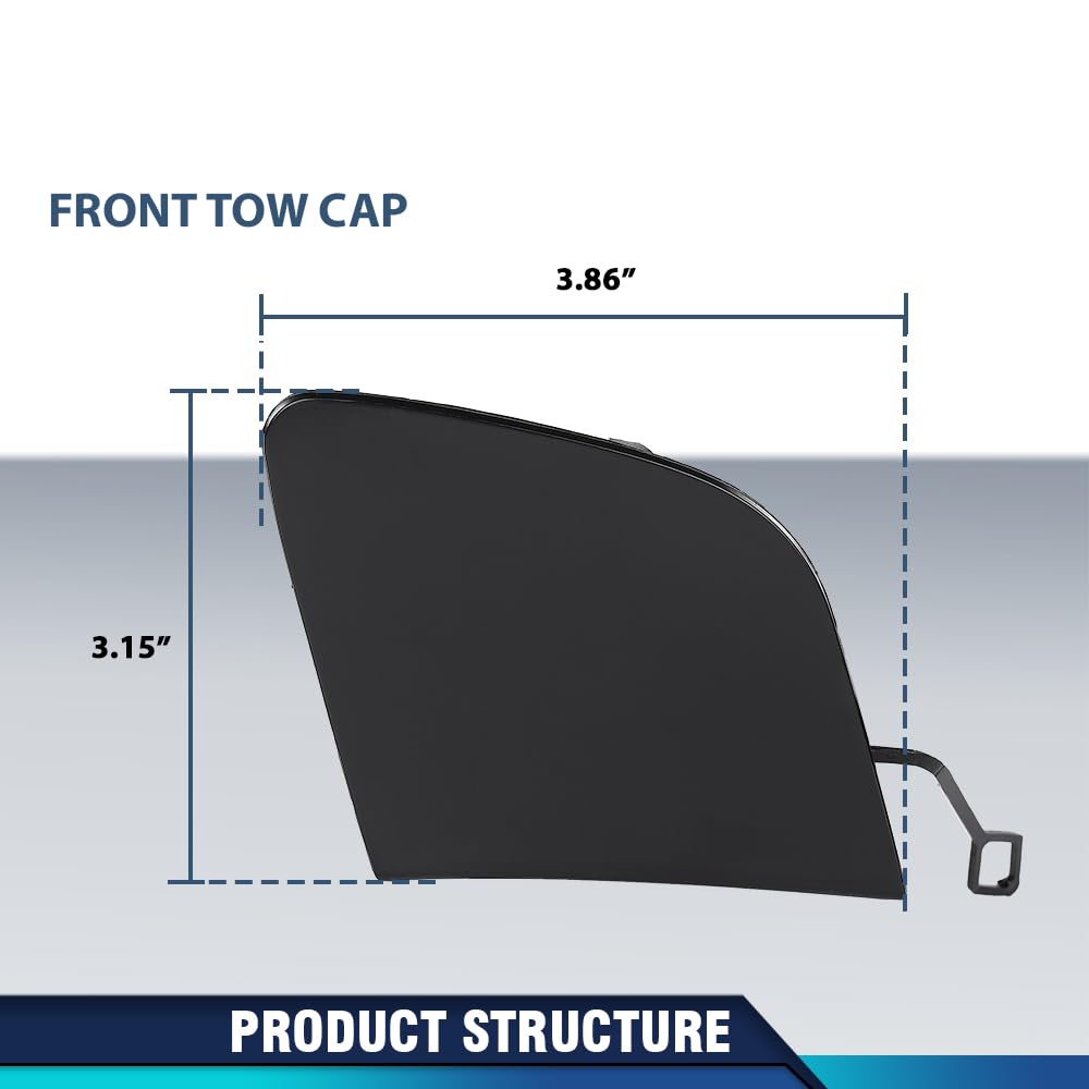 PIT66 Front Bumper Tow Hook Cover Cap Fit Benz GLC-Class X253 2016-2018