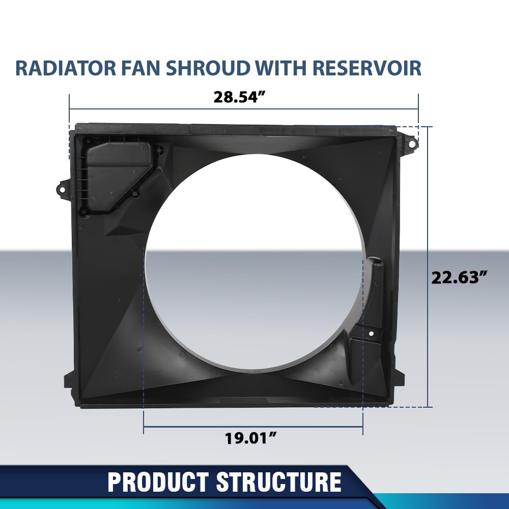 PIT66 Radiator Fan Shroud Compatible with Toyota Tacoma L4 2.7L 2016 2017 2018 2019 2020 2021 2022 2023 167110C290 TO311019
