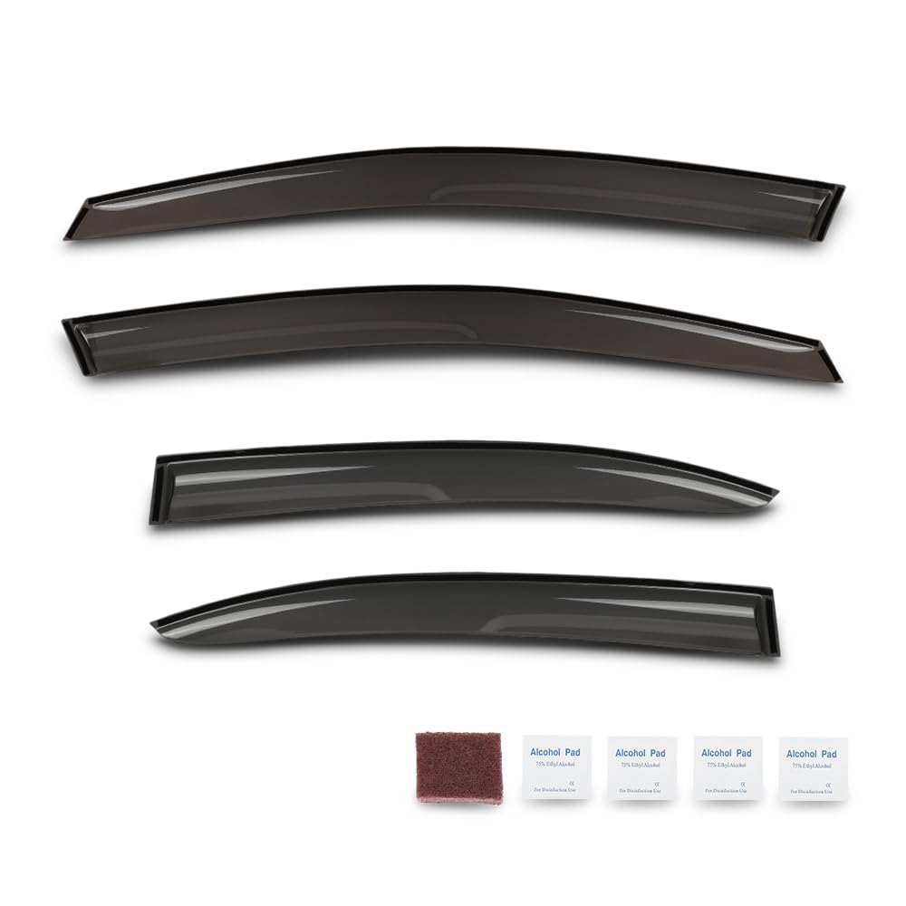 PIT66 Window Visors Rain Guards PMMA 4PCS Smoke