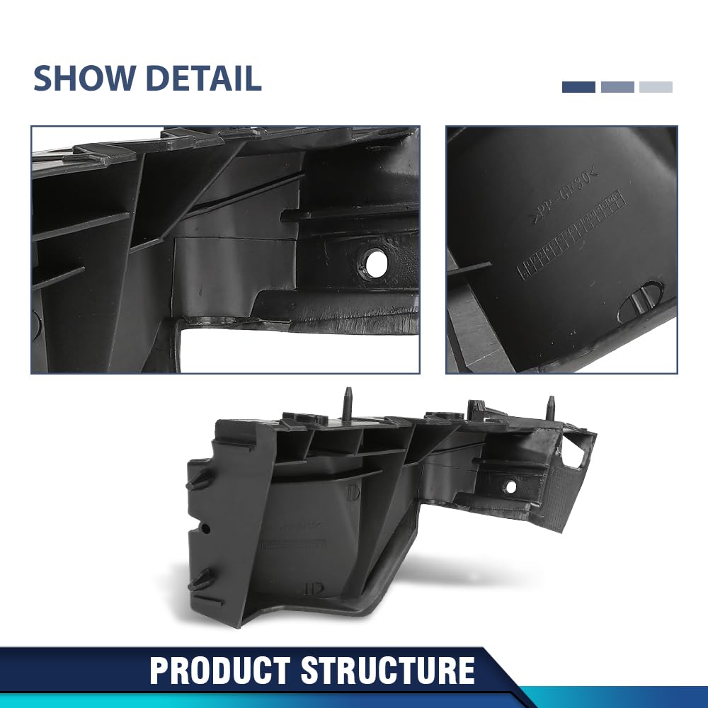 PIT66 Front Bumper Bracket Set of 2 Left & Right Side, AU1043100 PP Plastic