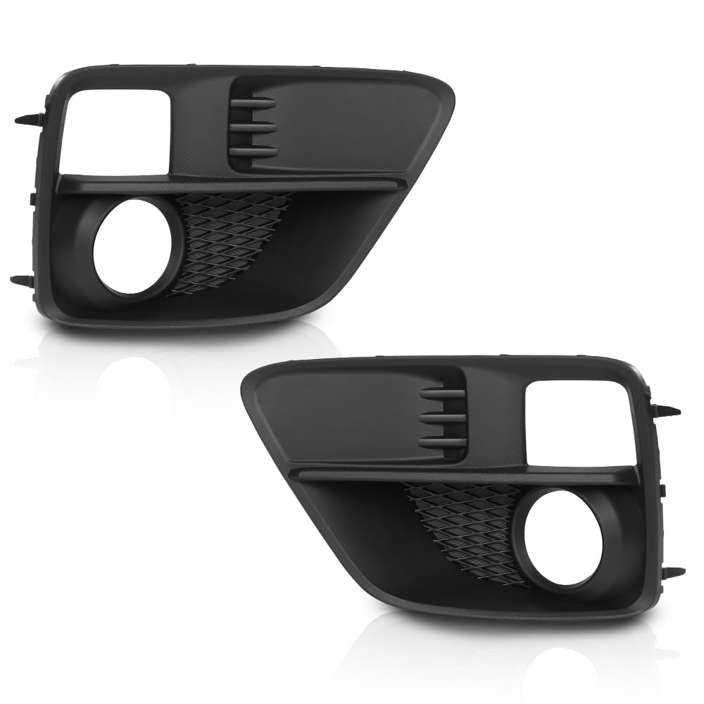 PIT66 Front Bumper Fog Light Hole Cover 2pcs Compatible with Subaru WRX/WRX STI 2015-2017, Fit For Models w/Fog Lamps 57731VA010, 57731VA000 Black