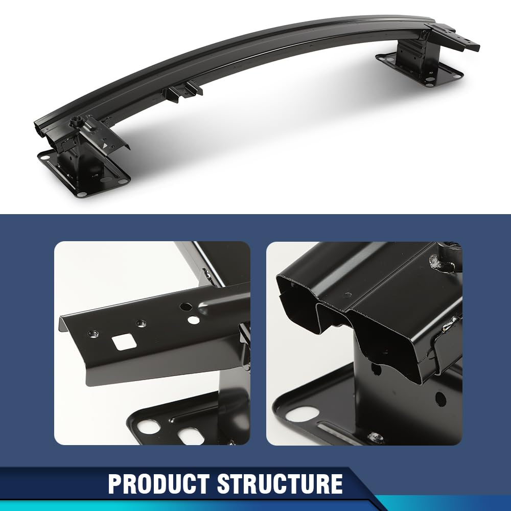 PIT66 Front Bumper Reinforcement Impact Bar, Black