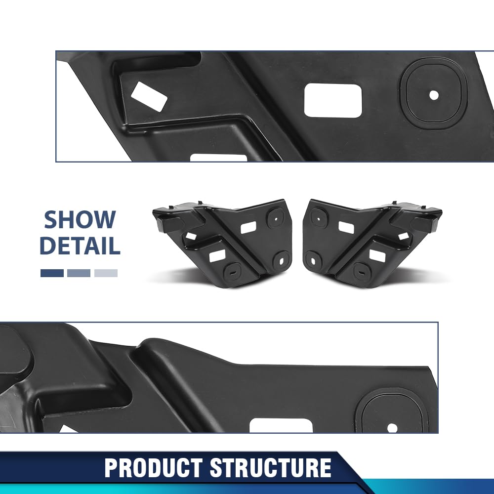 PIT66 Rear Bumper-Inner Brackets Left & Right Side, Black