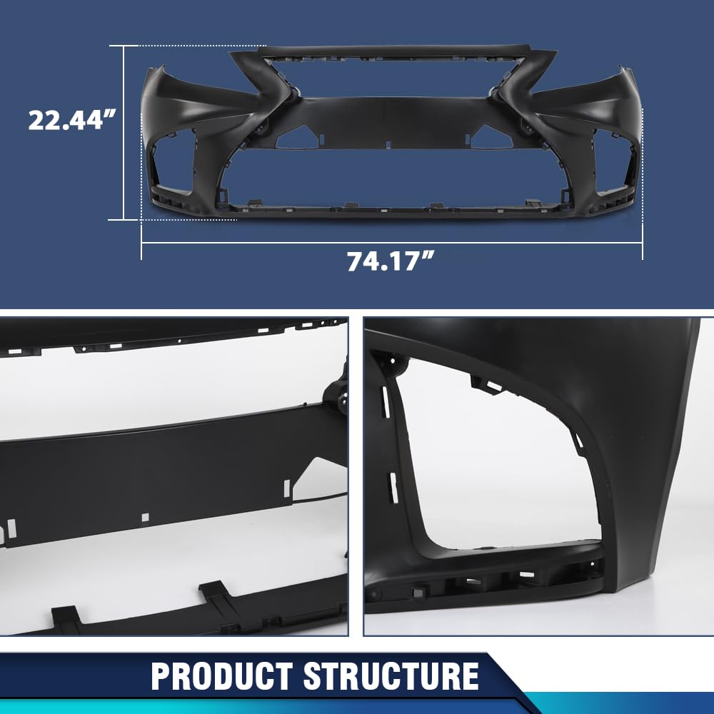 PIT66 Front Bumper Set Fit 2007-2009 LX LS460 to 18+ LS F-Sport Style