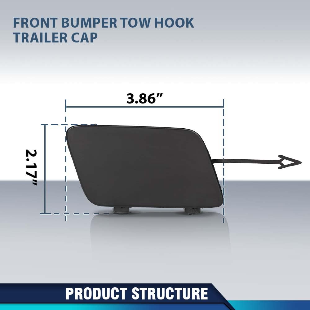 PIT66 Front Bumper Tow Hook Cover 4F0807441F PC Plastic