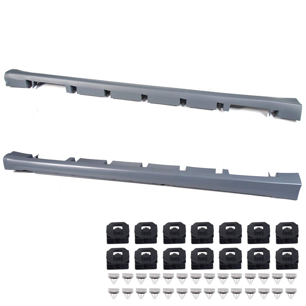 Exterior-Rocker Panel Molding Trim Compatible with 13-18 Ford Fusion Sedan 4Door Replaces FO1606106, FO1607106, DS7Z5410177A Driver & Passenger Side