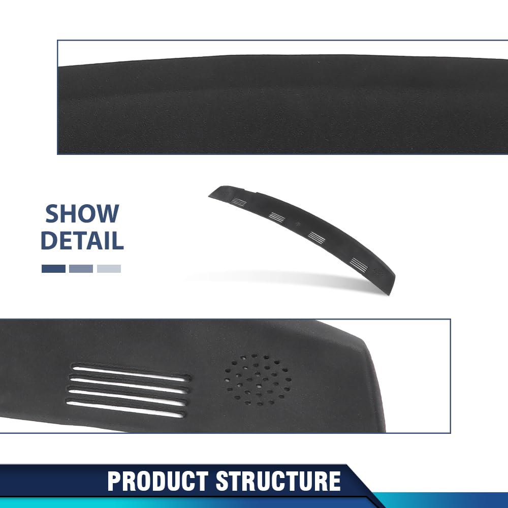 PIT66 Dash Cover Fit 2002-2005 Ram 1500/2003-2005 Ram 2500 3500 Black