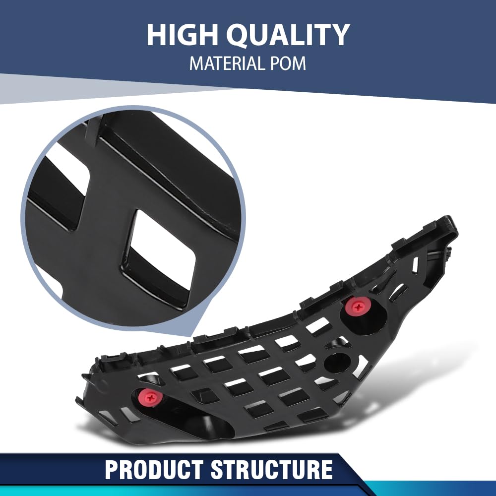 PIT66 Front Left Driver Side Bumper Bracket Compatible with Toyota Highlander 2020 2021 2022 2023, Fit Toyota Highlander XSE 2021 2022 2023 521460E100, TO1042147 Black