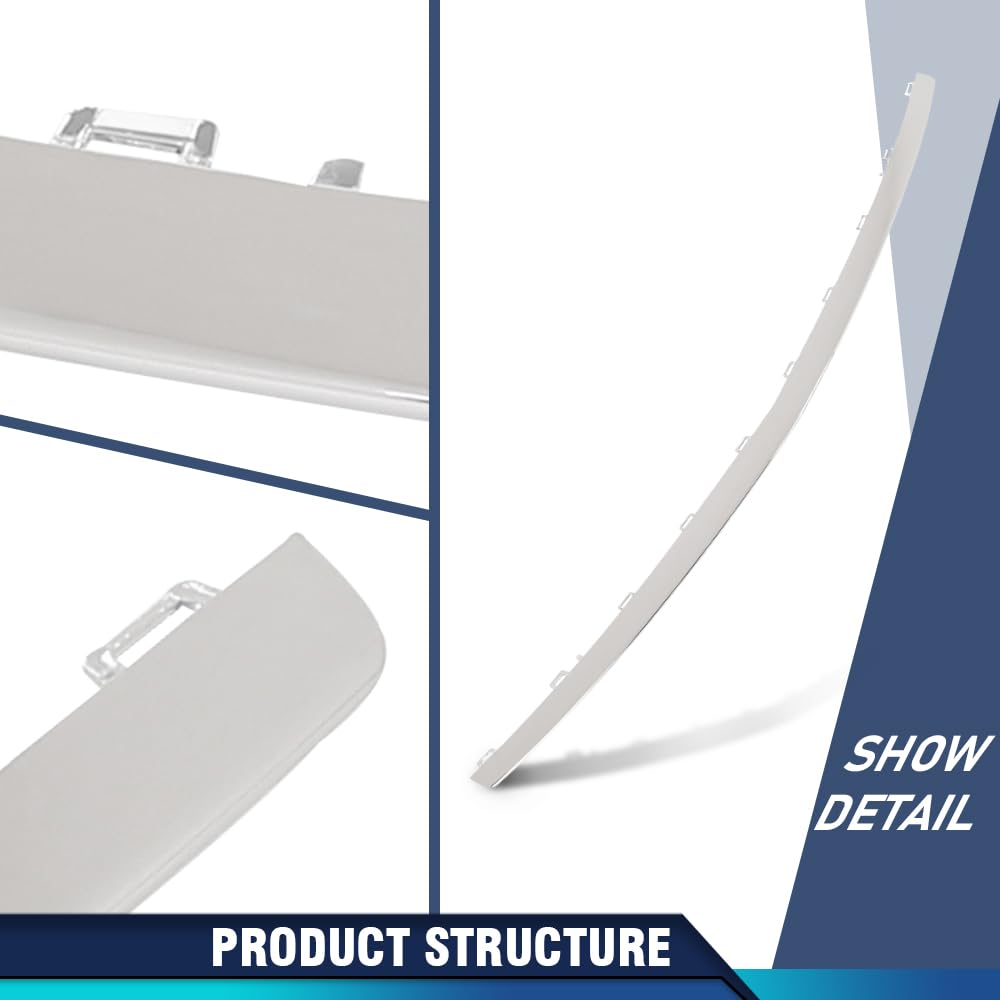 PIT66 Front Bumper Trim Lower Molding Compatible with Benz E300 E350 E400 E450 2017 2018 2019 2020 2138857000, MB1044130 Silver