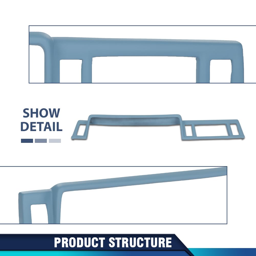 PIT66 TPE Dash Board Cover Compatible with Ford Ranger Custom S XLT STX 1983-1988 Light Blue ABS