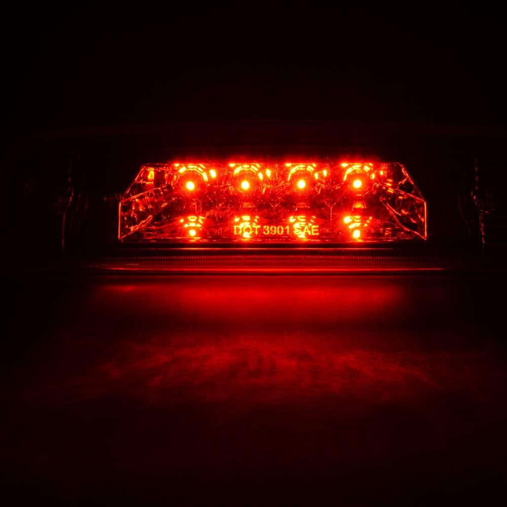 PIT66 LED Third 3rd Brake Light, Compatible with Jeep Cherokee 1997-2001 Third Brake Stop Lamp Light Clear Lens Chrome Housing