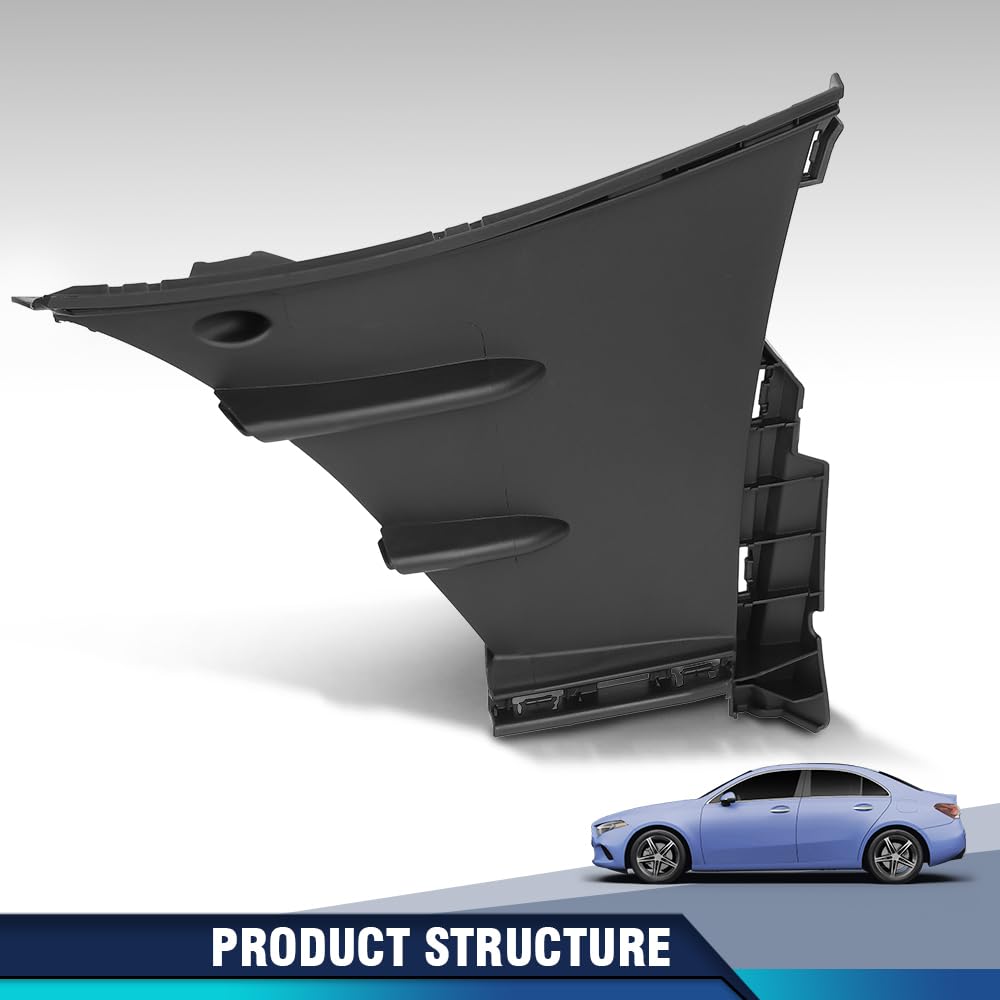 PIT66 Front Left Side Lower Bumper Air Shield, MB1038211 Black