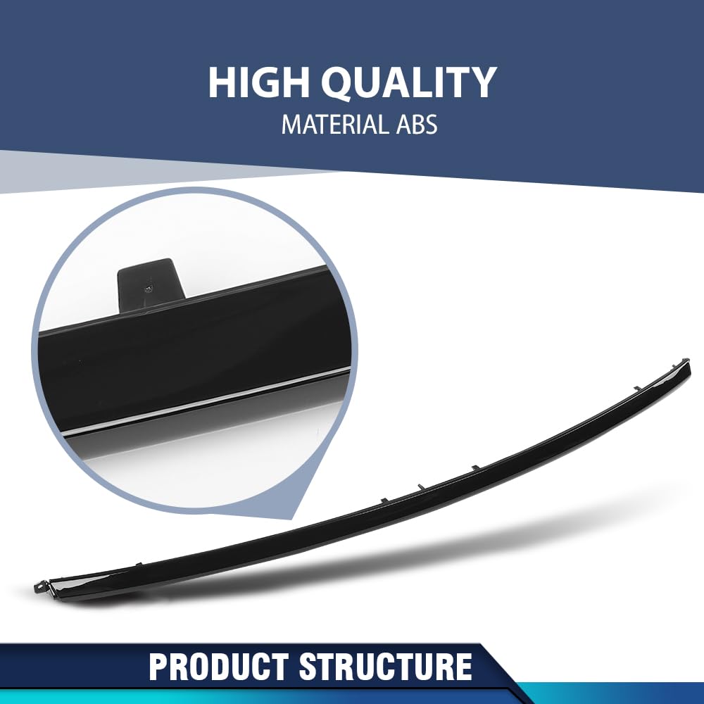 PIT66 Front Bumper Trim Molding, Black