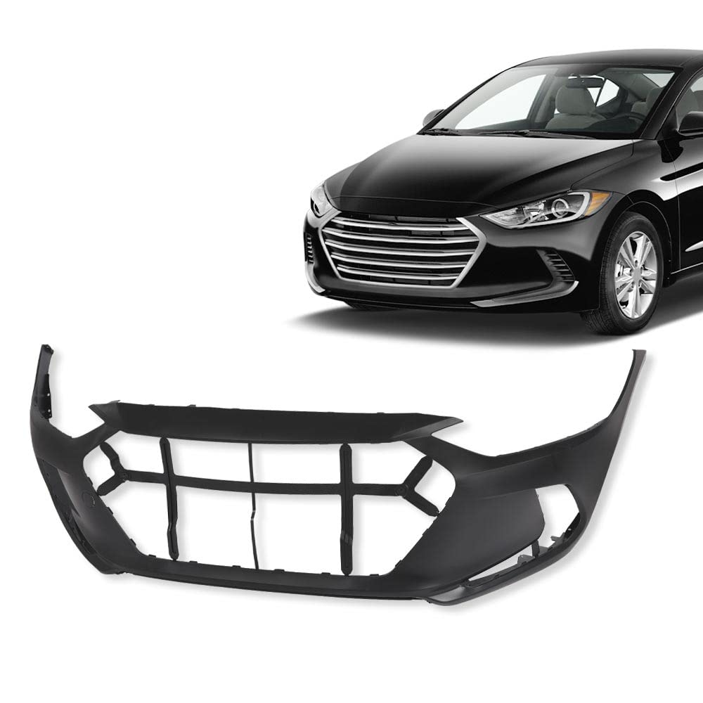 PIT66 Primered Front Bumper Cover, Fit Hyun.dai Elantra Sedan 2017-2018