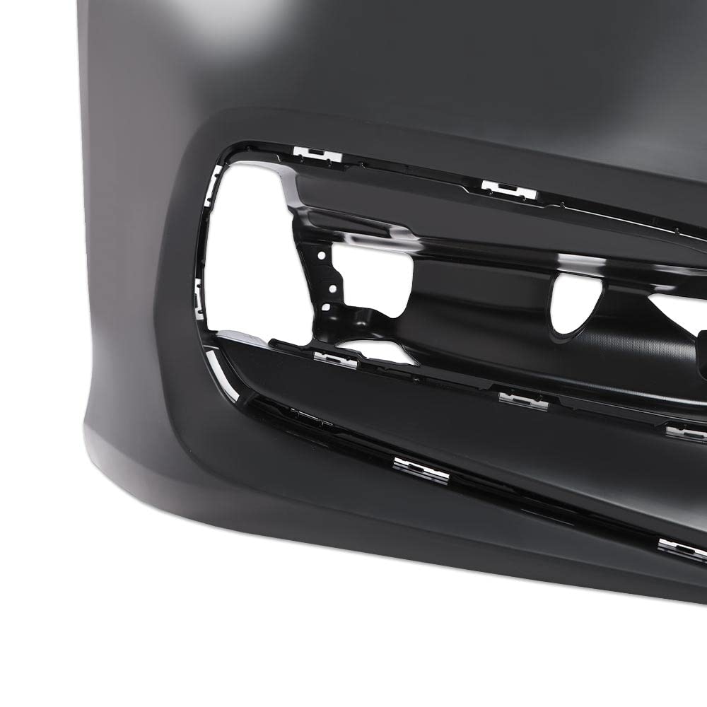 PIT66 Primed Front Bumper Cover W/o Sensor Holes Compatible with Honda Accord Sedan 2018 2019 2020 Replacement #04711TVAA00ZZ HO1000314