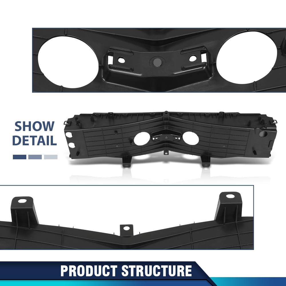 PIT66 Front Rdiator Shutter Air Duct Intake Compatible with Tesla Model S 2016 2017 2018 2019 2020 1058073-00-B Black