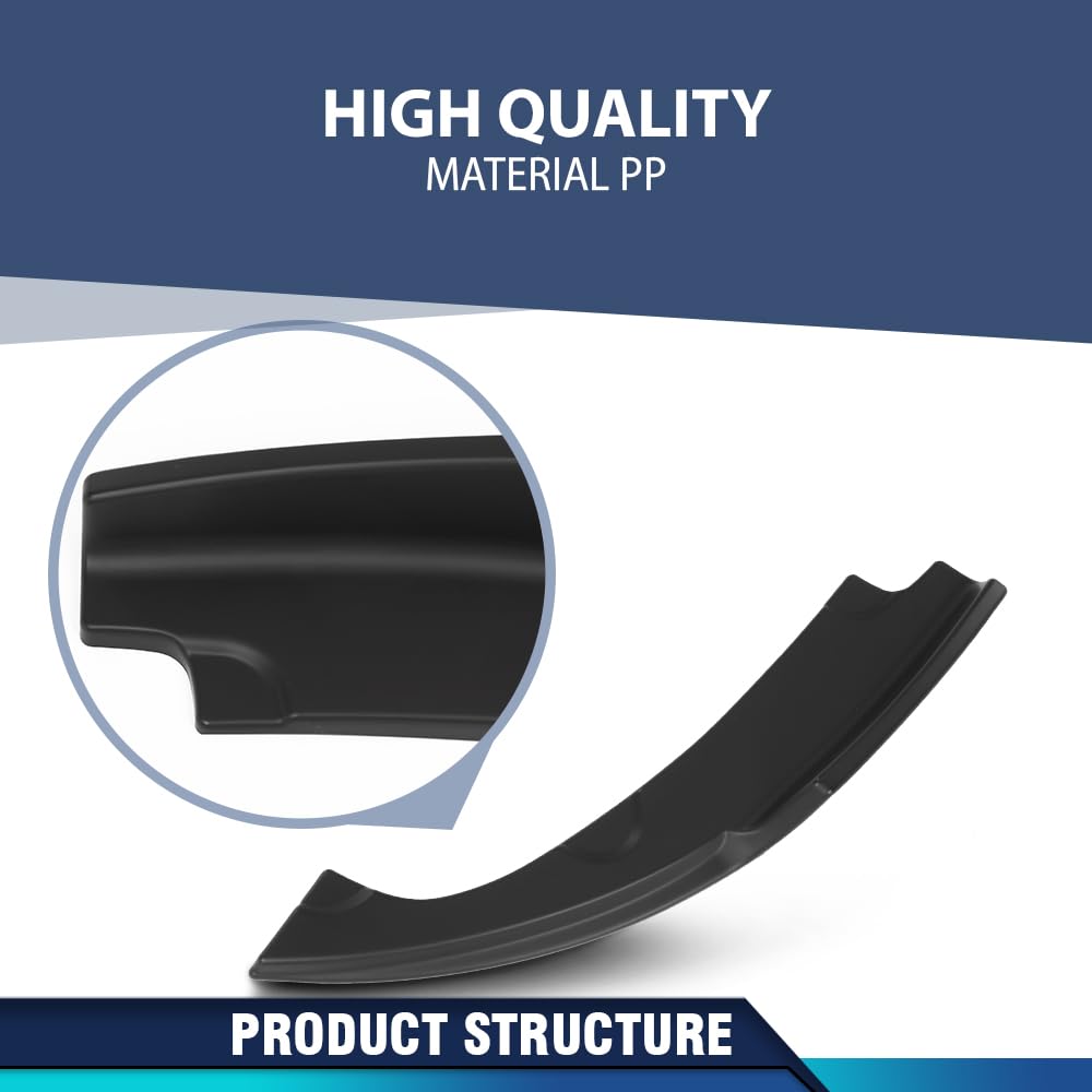 Pit66 Rear Bumper Side Skirt Lip Splitter Canard Black