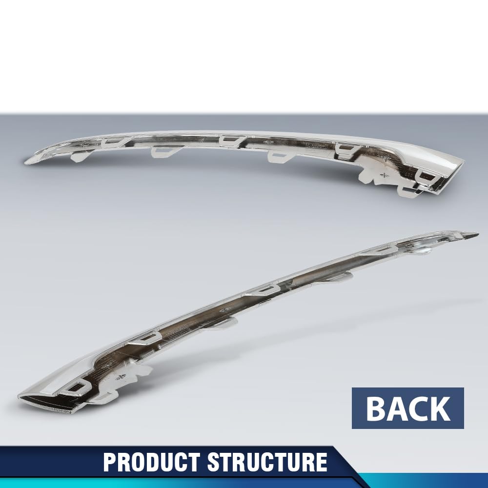 PIT66 Front Bumper Lip Trim Chrome Fit S-Class S350 S450 S560 18-20 Benz