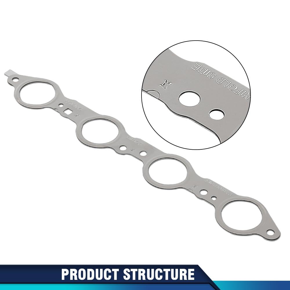 PIT66 Exhaust Manifold Gasket Set Multi-Layer Steel Header Compatible with All LS Series Engines (Except LS7) LS1 LM7 LR4 LQ4 LS6 L59 LQ9 LM4 L33 LS2 LH6 L92 L76 LY2 LY5 LY6 12617944