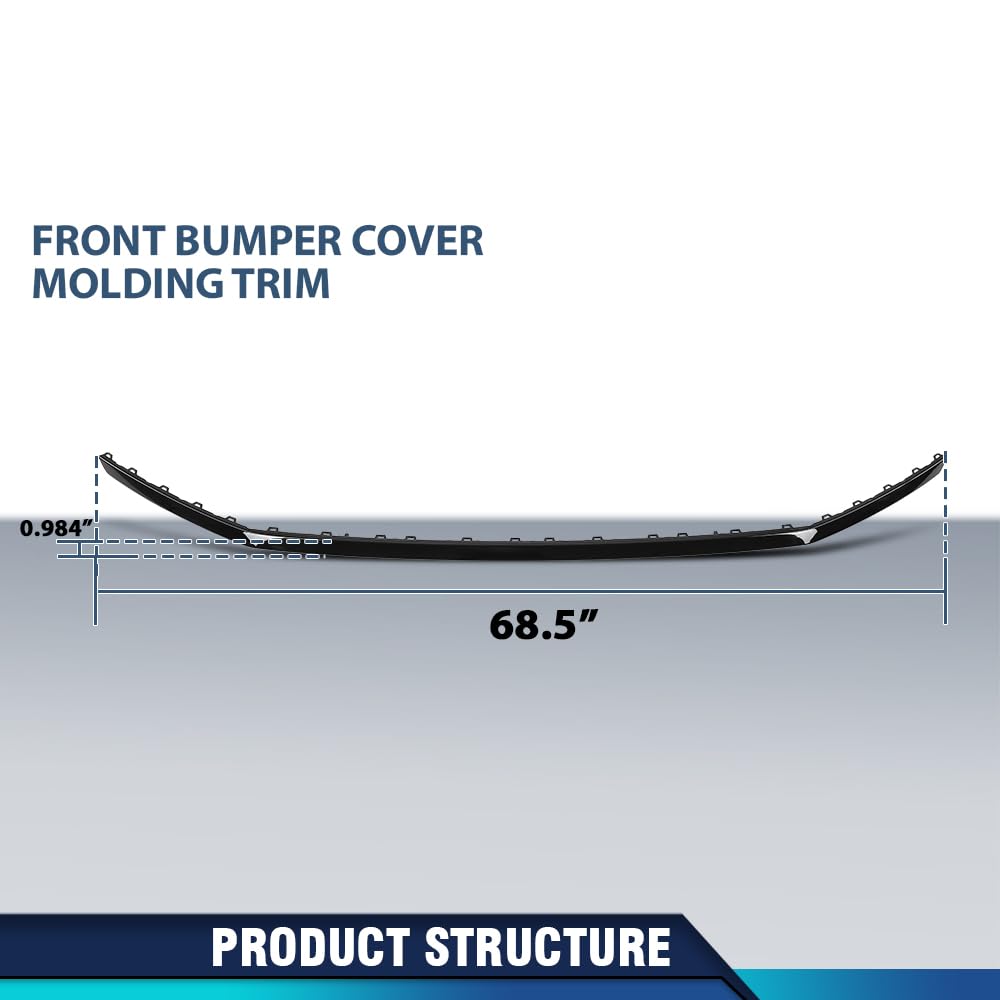 PIT66 Front Bumper Cover Molding Trim Impact Strip, AU8537659, 80A853765RN4
