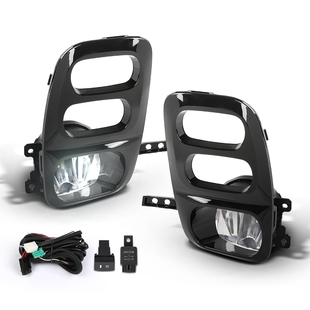 PIT66 LED Front Bumper Driving Fog Lights Assembly w/Bezels & Harness Compatible with Honda Odyssey 2021-2023 33950TEYY01 Clear Lens