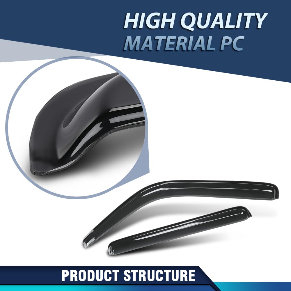 PIT66 Out-Channel Window Visors Fit Chevy/GMC C/K 1500/2500/3500 1992-2000