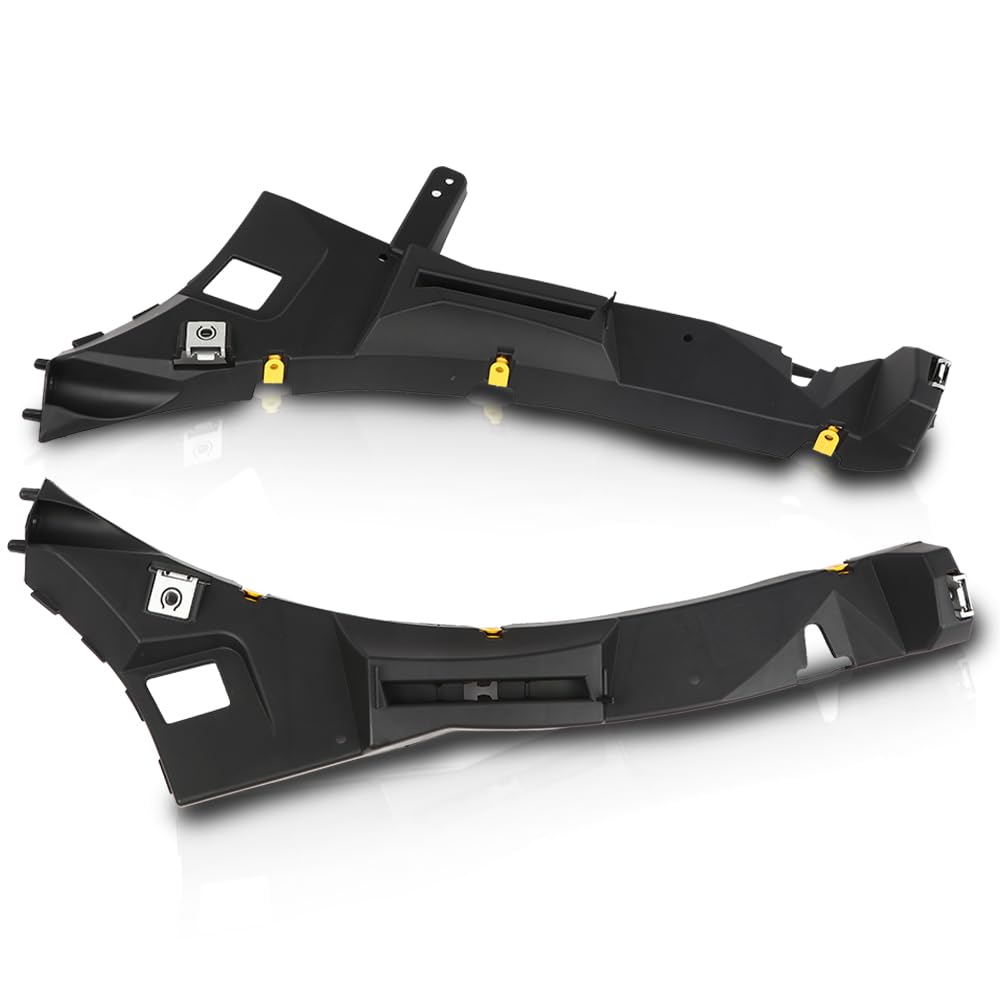 PIT66 Front Bumper Mount Bracket Support Holder Pair Compatible with Jaguar XJ 2010-2019 C2D43335, C2C39520, C2D43333, C2D2819 Black