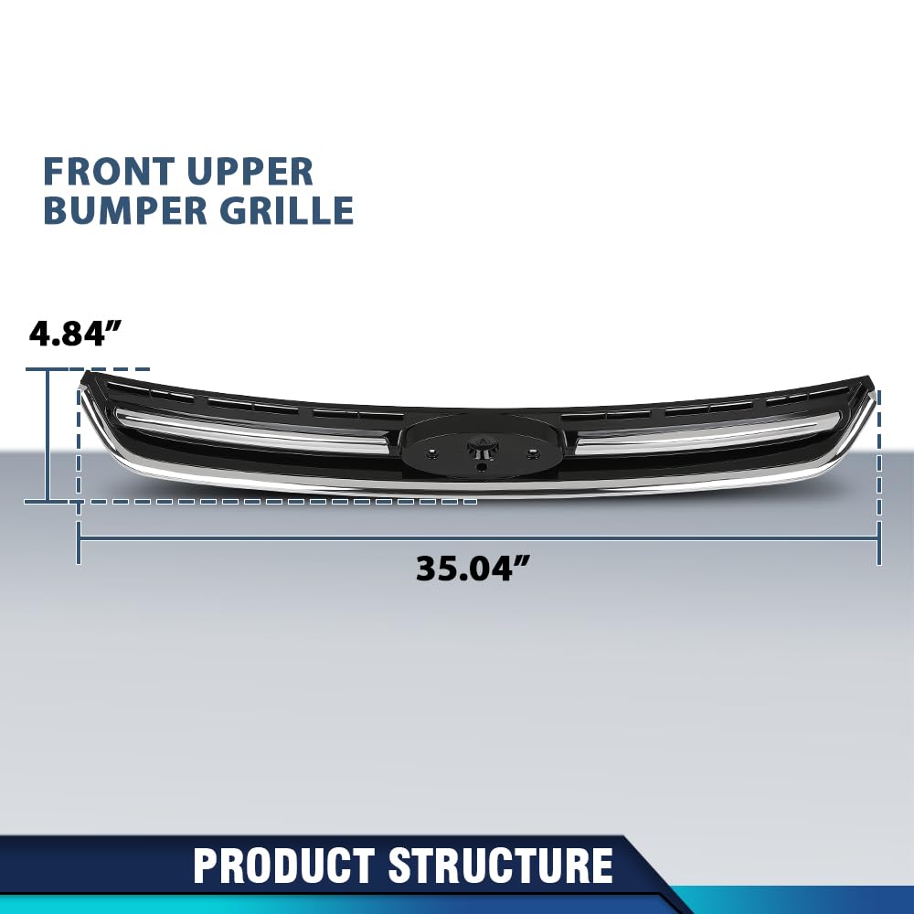 PIT66 Front Upper Bumper Grille Fit Ford Esacpe 2013-2016