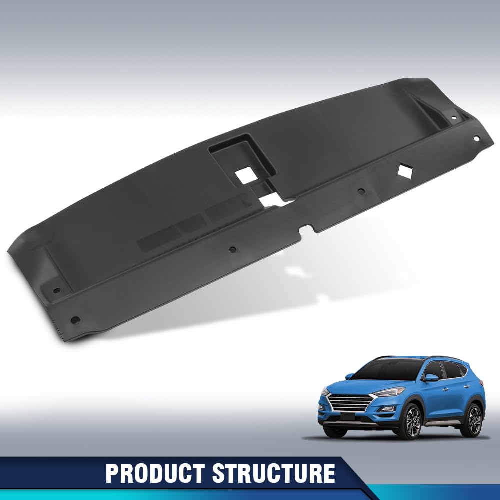 PIT66 Radiator Support Cover Compatible with Hyundai Tucson 2016-2021 86342D3000, HY1224111 Black