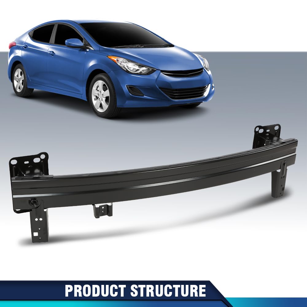 PIT66 Front Bumper Reinforcement Impact Bar, Black