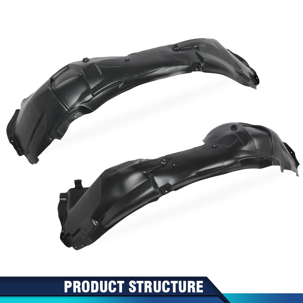 PIT66 Fender Liner Front Driver and Passenger Side Compatible with Ford Mustang 2015-2017 FO1249165 FO1248165 FR3Z16102A FR3Z16103A