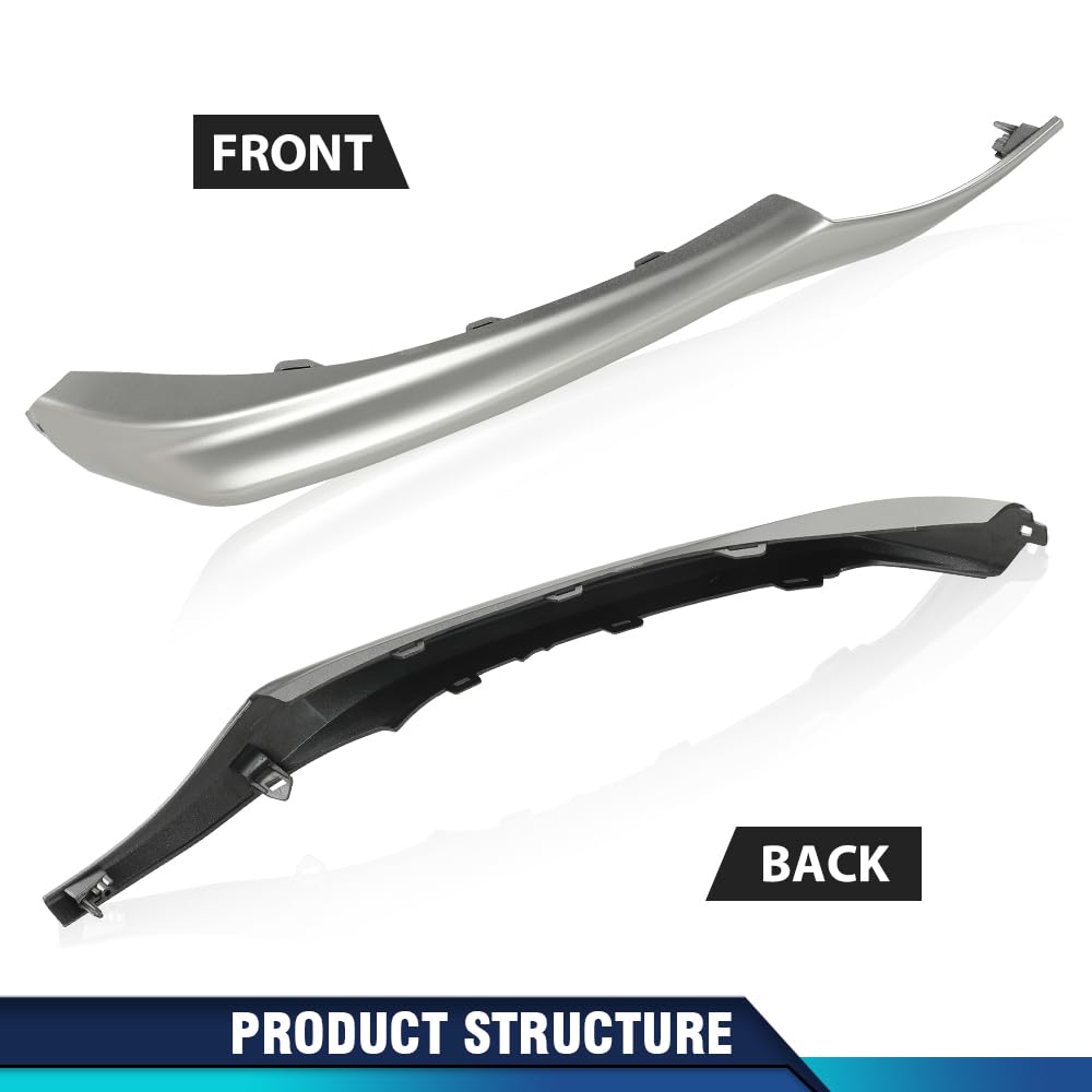 PIT66 Front Bumper Side Lower Molding Trim Set Driver and Passenger Side Compatible with Toyota Camry XSE SE 2021-2023 5312406260 5312306190 TO1046115 TO1047115 Silver
