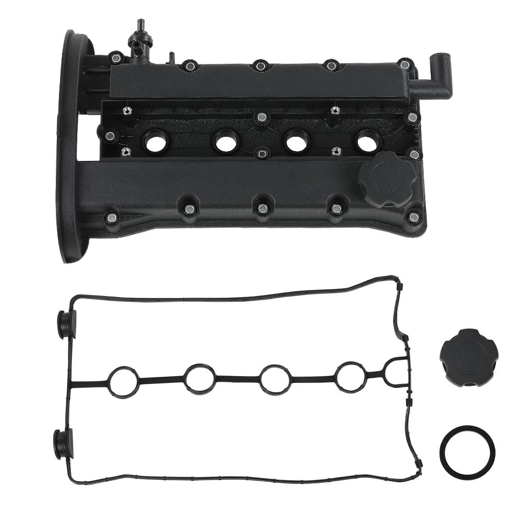 PIT66 Engine Valve Cover w/Gasket & Cap Compatible with Chevy Aveo 2004 2005 L4 1.6L 96473698