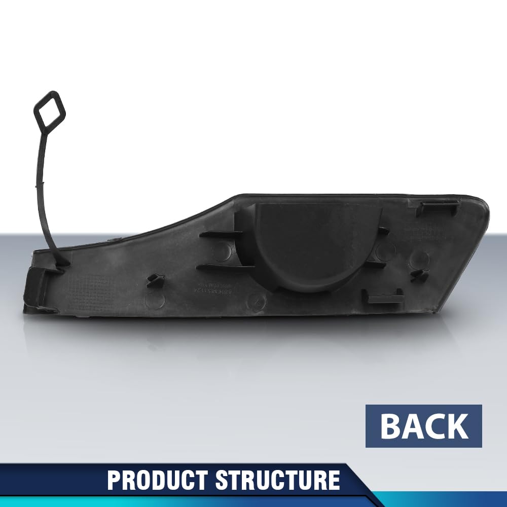 PIT66 Front Right Bumper Tow Eye Cover Compatible with Benz GLK250 Bluetec 4Matic / GLK350 (submodel: 4Matic, Base) 2013-2015 Tow Hook Cover 2048851124, A2048851124 Textured Black