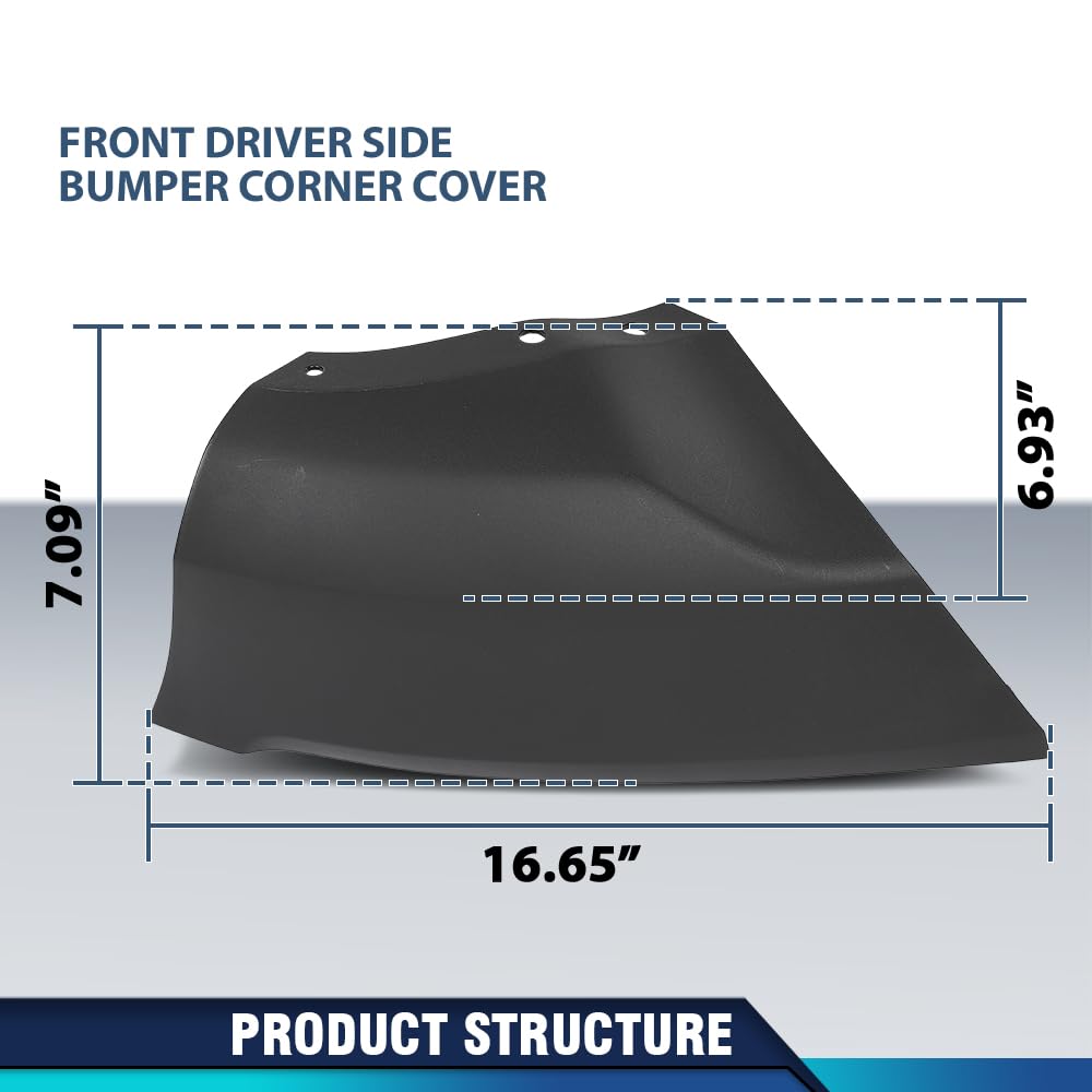 PIT66 Front Driver Side Bumper Corner Cover Fit Ford EcoSport 2018-2022
