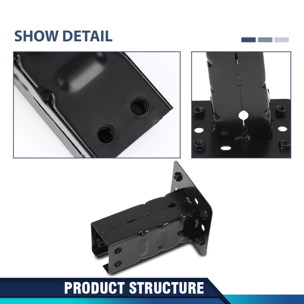 PIT66 Bumper Impact Bar Brackets Set Left & Right Side, Black