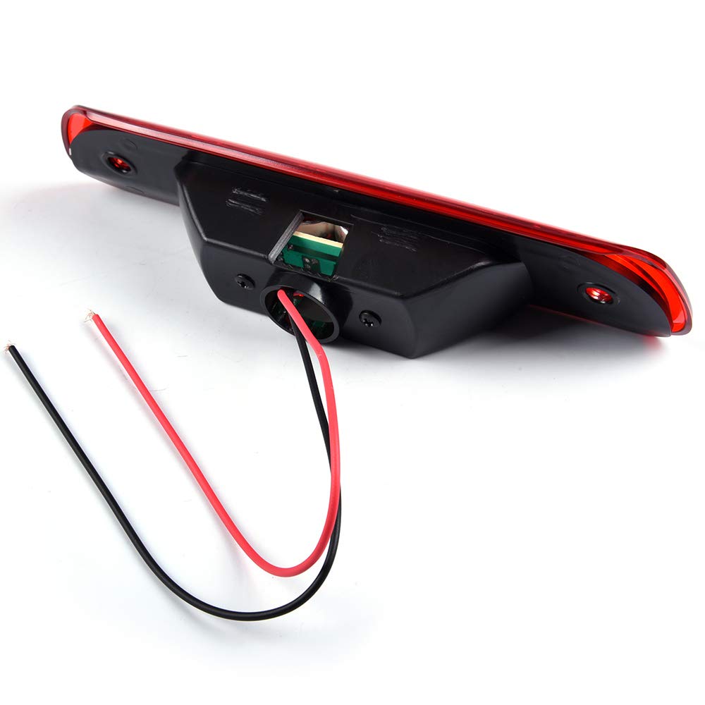 PIT66 LED 3rd Brake Light, Compatible with 99-04 Jeep Grand Cherokee High Mount Third Stop Tail Parking Light Chrome Housing Red Lens