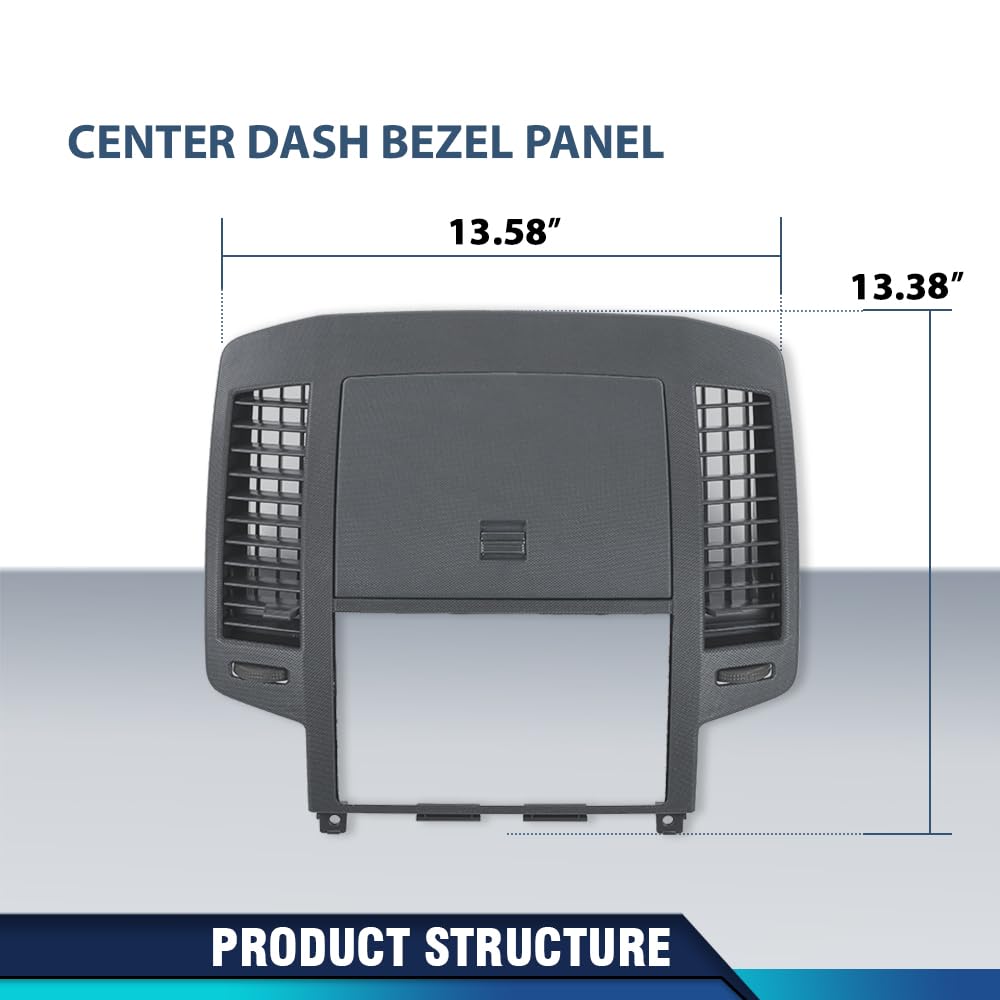 PIT66 Center Dash Bezel Fit Nissan Altima 2005-2006, Gray