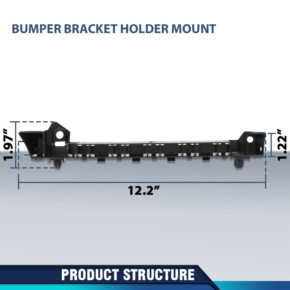 PIT66 Front Left & Right Side Bumper Bracket, Black