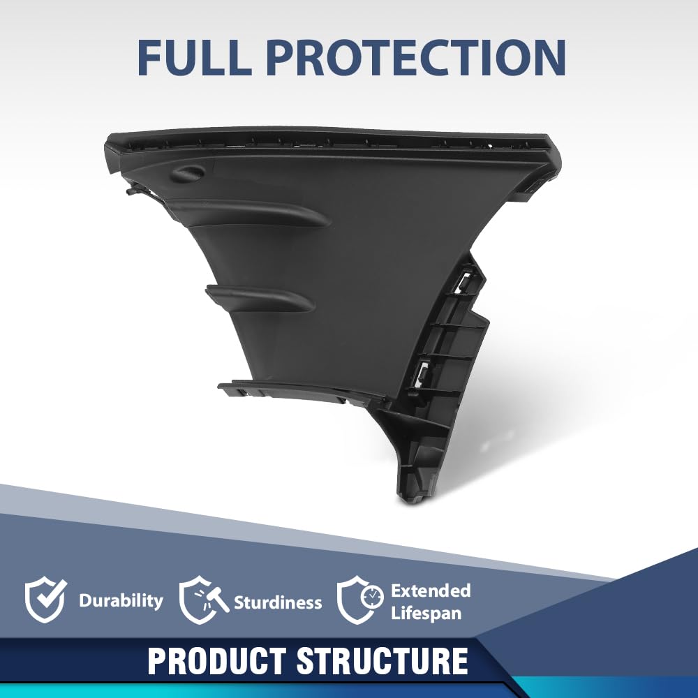 PIT66 Front Left Side Lower Bumper Air Shield, MB1038211 Black