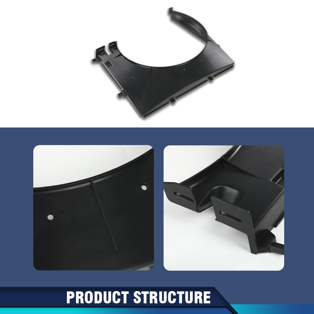 PIT66 Radiator Cooling Fan Shroud Compatible with Land Rover LR4 2010-2016, Fit Land Rover Range Rover Sport 2010-2013 LR030052 Black